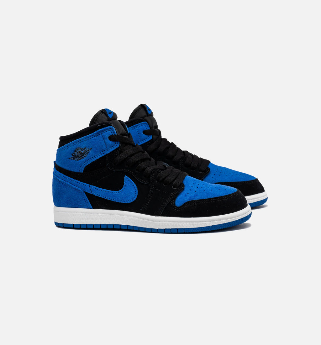Air Jordan 1 Retro High OG Royal Reimagined Preschool Lifestyle Shoe Black Royal Blue White Free Shipping