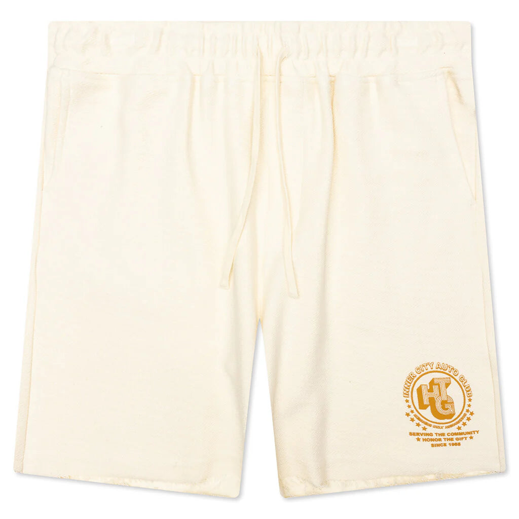 Race Herringbone Short White
