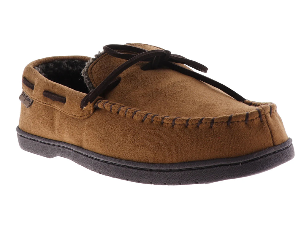Pantuflas Dearfoams Toby Micosuede Chestnut para Hombre