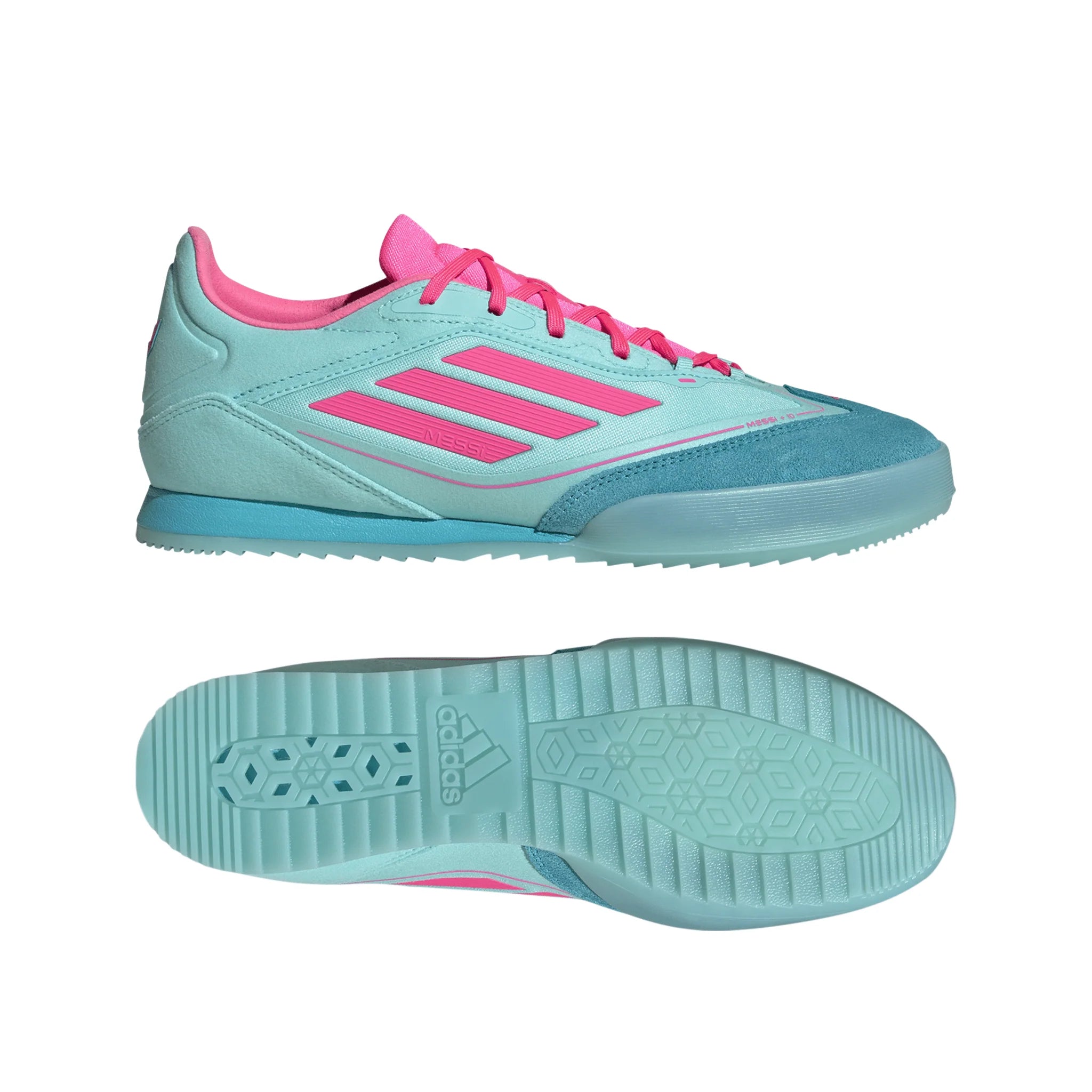 adidas F50 Messi Freestyle Indoor Boots Aqua Pink