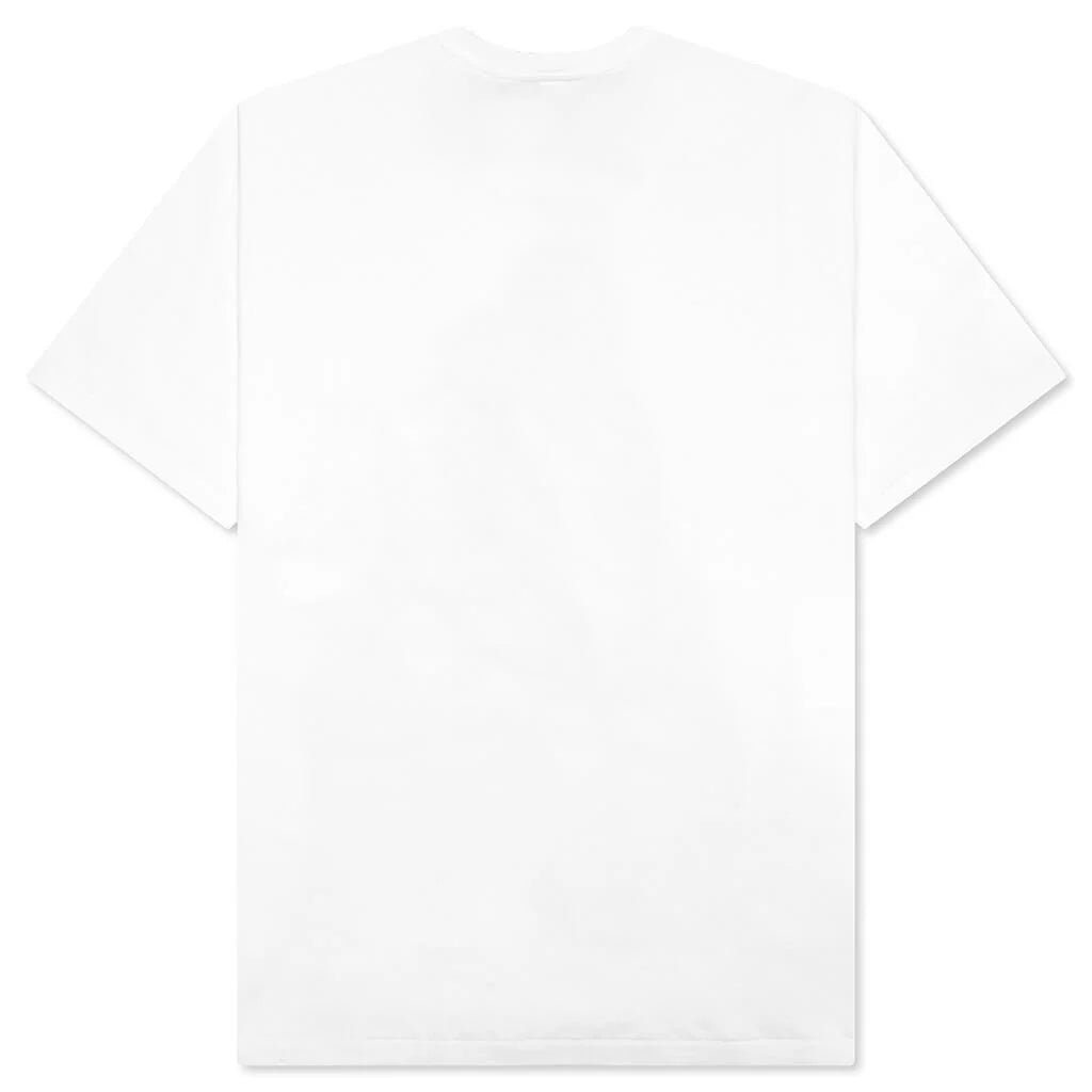 Color Camo Milo on Big Ape Tee White Purple