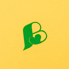 B Logo Hoodie Yellow