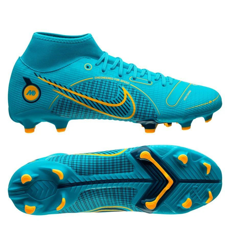 Nike Mercurial Superfly 8 Academy MG Multi Ground Soccer Cleats Blue Orange