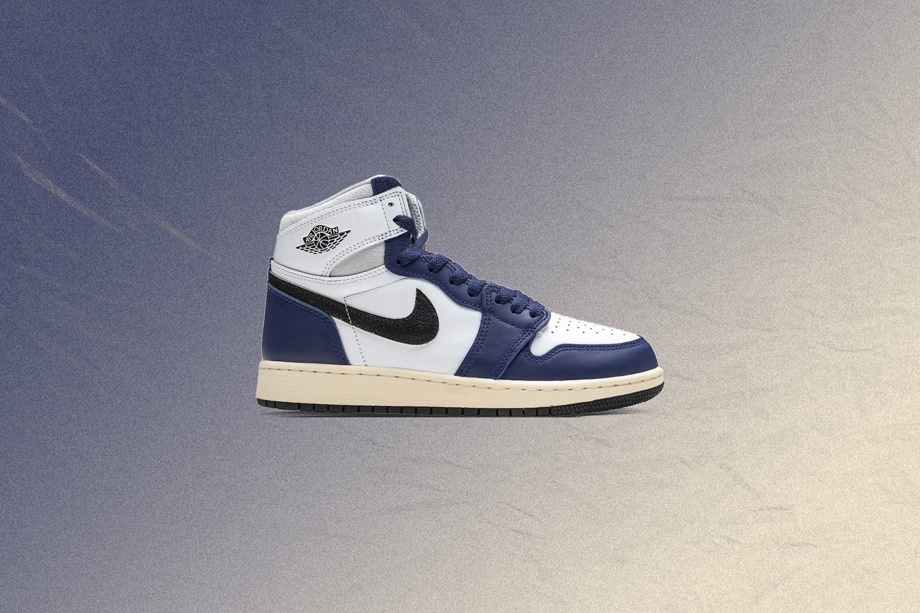 Air Jordan 1 High OG Rare Air GS White Black Neutral Grey Deep Royal Blue