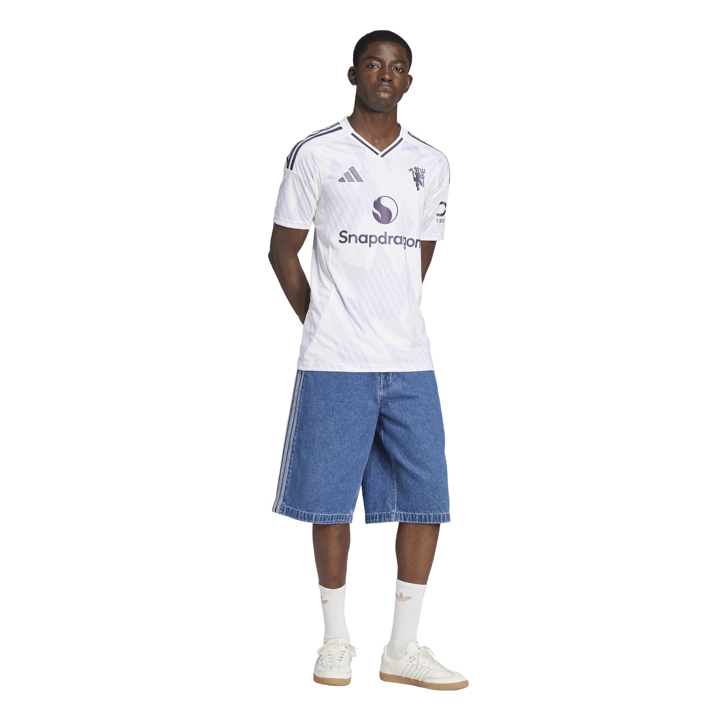 adidas Mens Manchester United Away Soccer Jersey 25 26 White