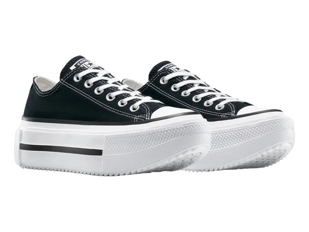 Tenis Converse Double Stack Negro Blanco para Mujer