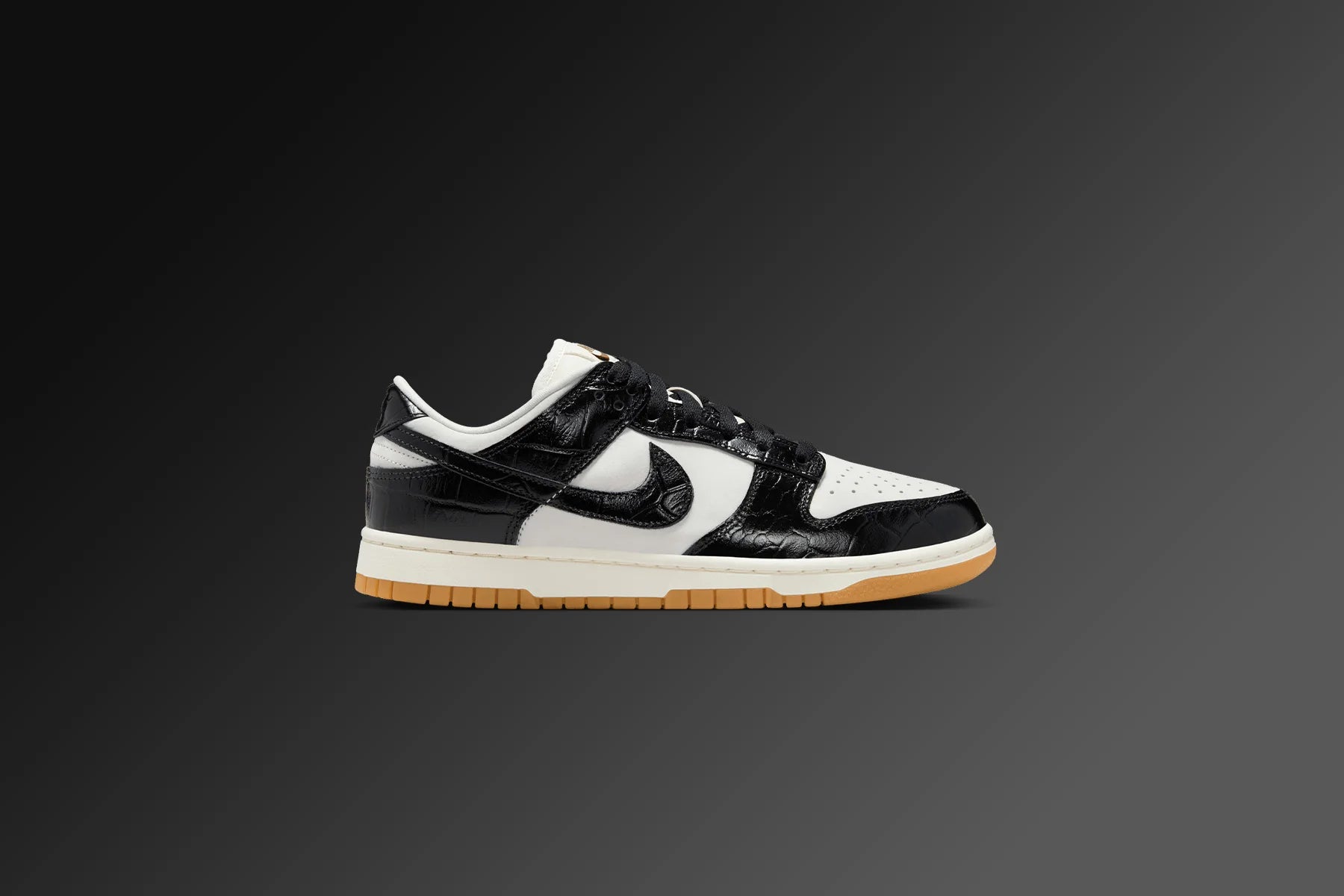 Womens Dunk Low LX Black Croc Phantom Black Sail