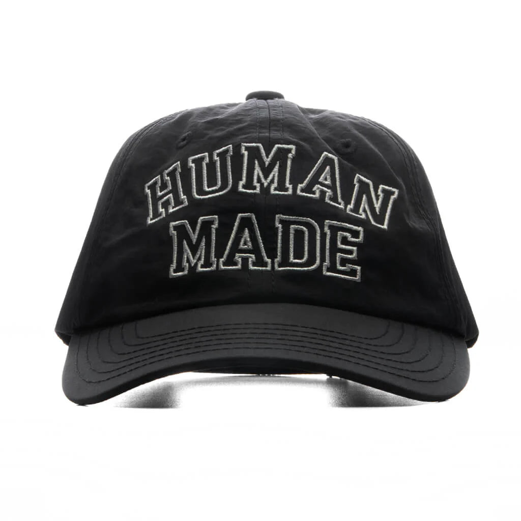 6 Panel Nylon Cap Black