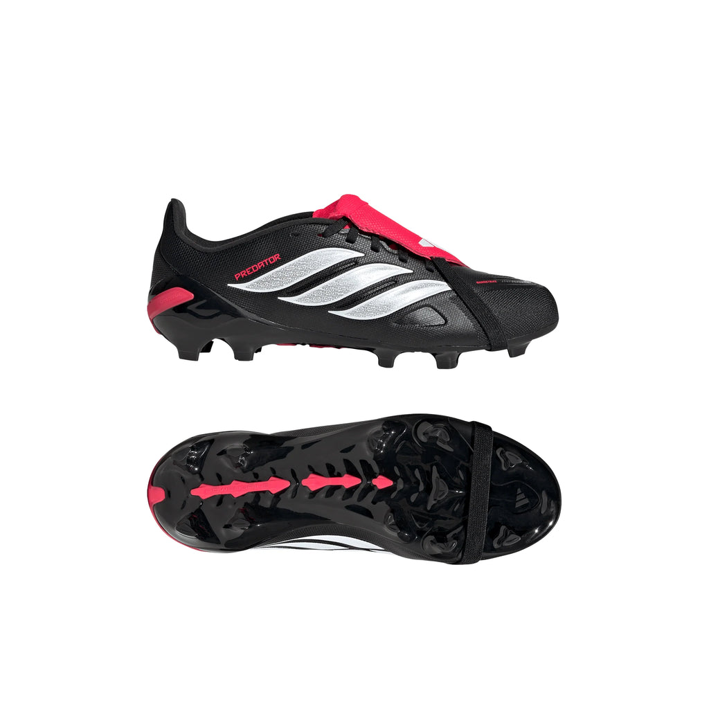 adidas Predator League Fold Over Tongue FG Firm Ground Youth Soccer Cleats Black White