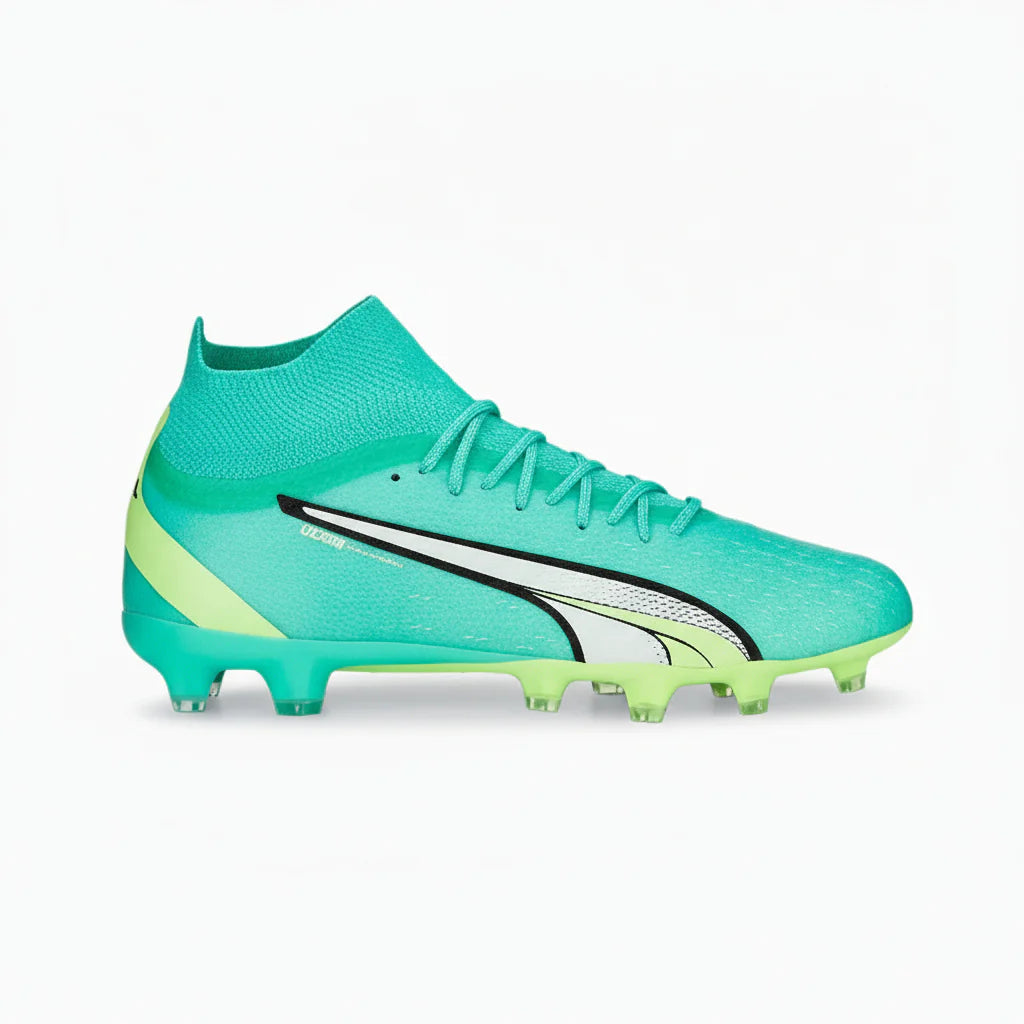 PUMA Ultra Pro FG AG Firm Cleats Soccer Cleats Electric Peppermint White Fast Yellow
