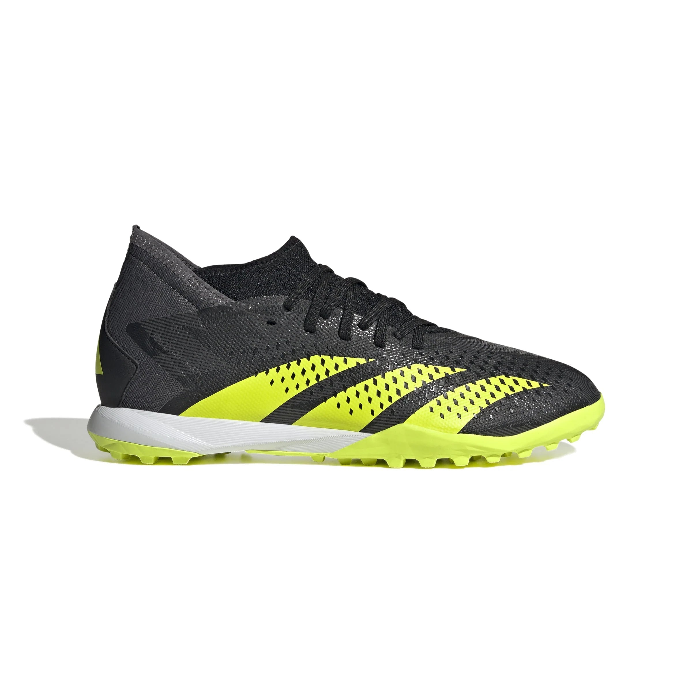 adidas Predator Accuracy Injection3 TF Turf Soccer Cleats Black Solar Yellow Grey Five