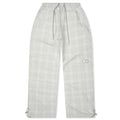 Plaid Windbreaker Pants Cream