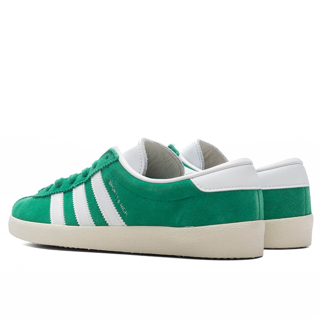 Adidas x Sporty Rich Womens Blanc Court Green Cloud White Off White