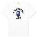 Color Camo College Tee White Navy