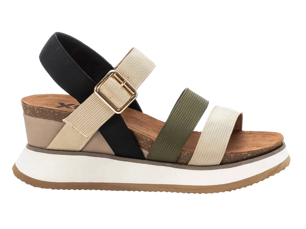 Sandalias de Plataforma XTI Color Kaki para Mujer