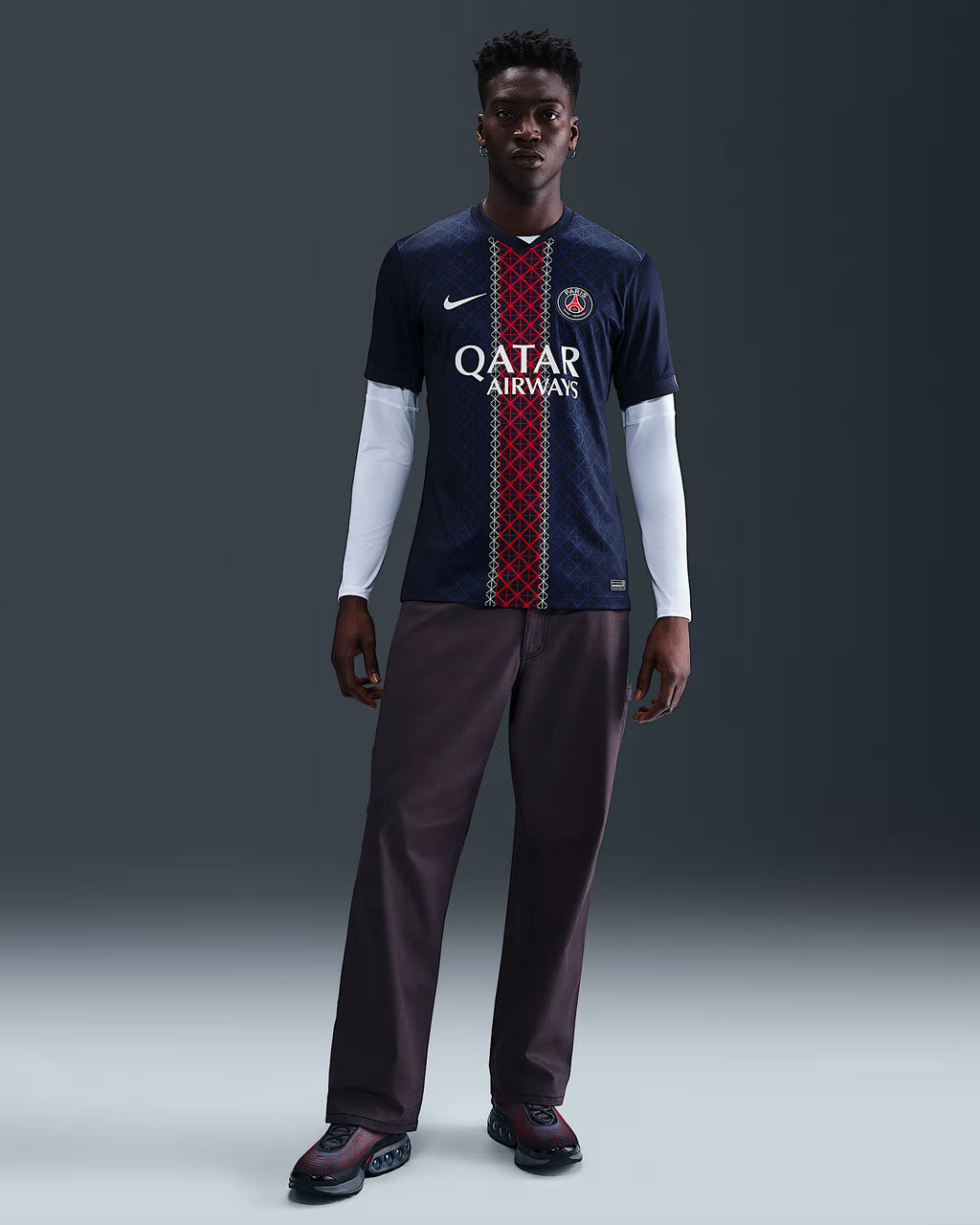 Nike Paris Saint Germain 2025 26 Stadium Home Jersey Midnight Navy Midnight Navy White