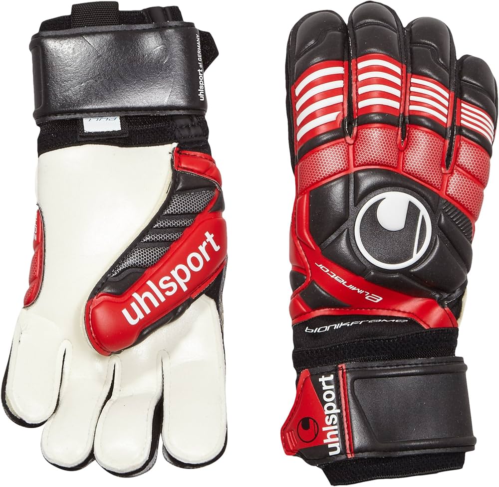 Uhlsport Eliminator Supersoft Bionik Goalkeeper Gloves Red Black