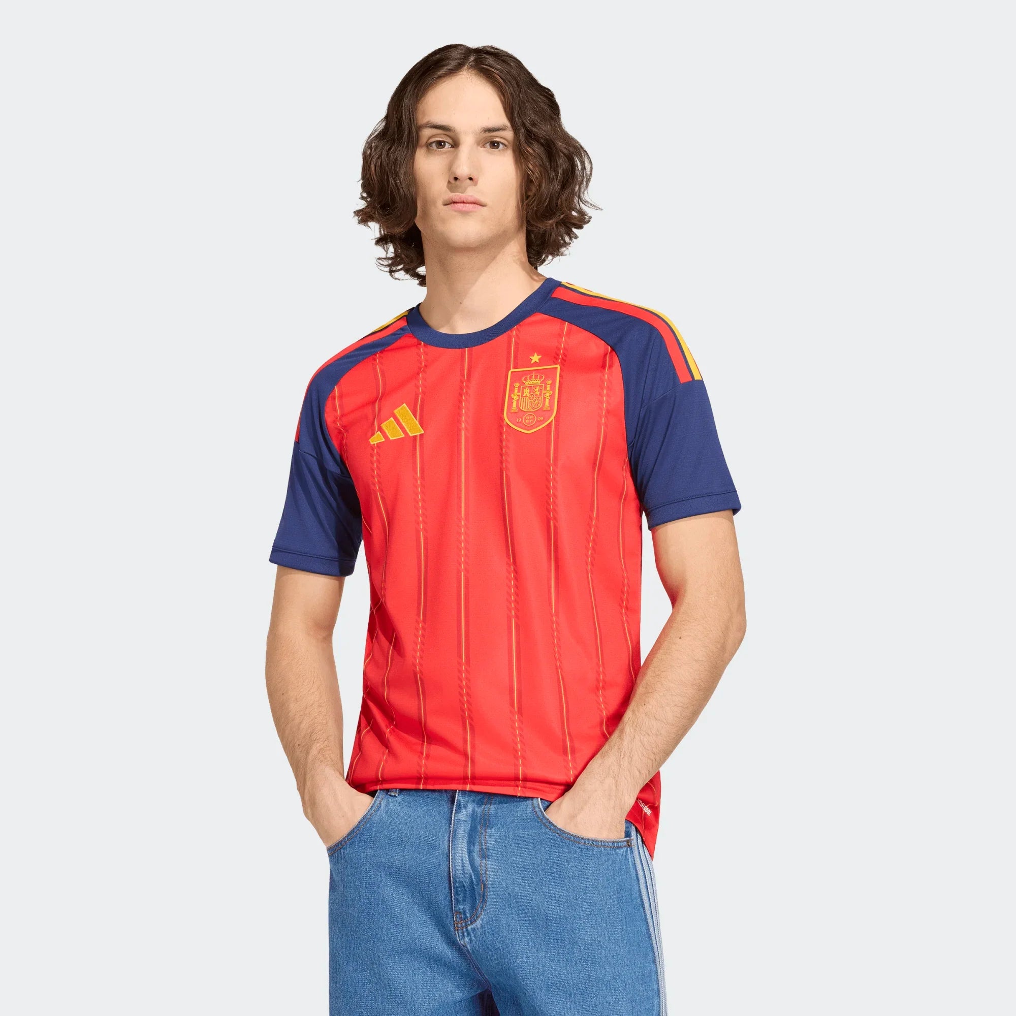 adidas Spain Home Mens Soccer Jersey 26 Red