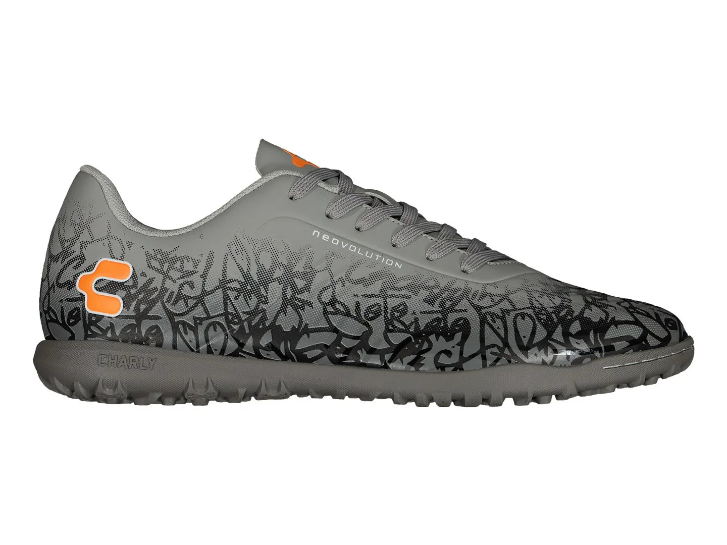 Tenis de Fútbol Charly Gris y Naranja para Hombre
