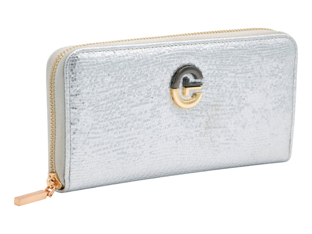 Bolsa Crabtree Estilo Cartera Color Plata para Mujer
