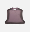 Cropped Spray Muscle Womens Tank Top Black