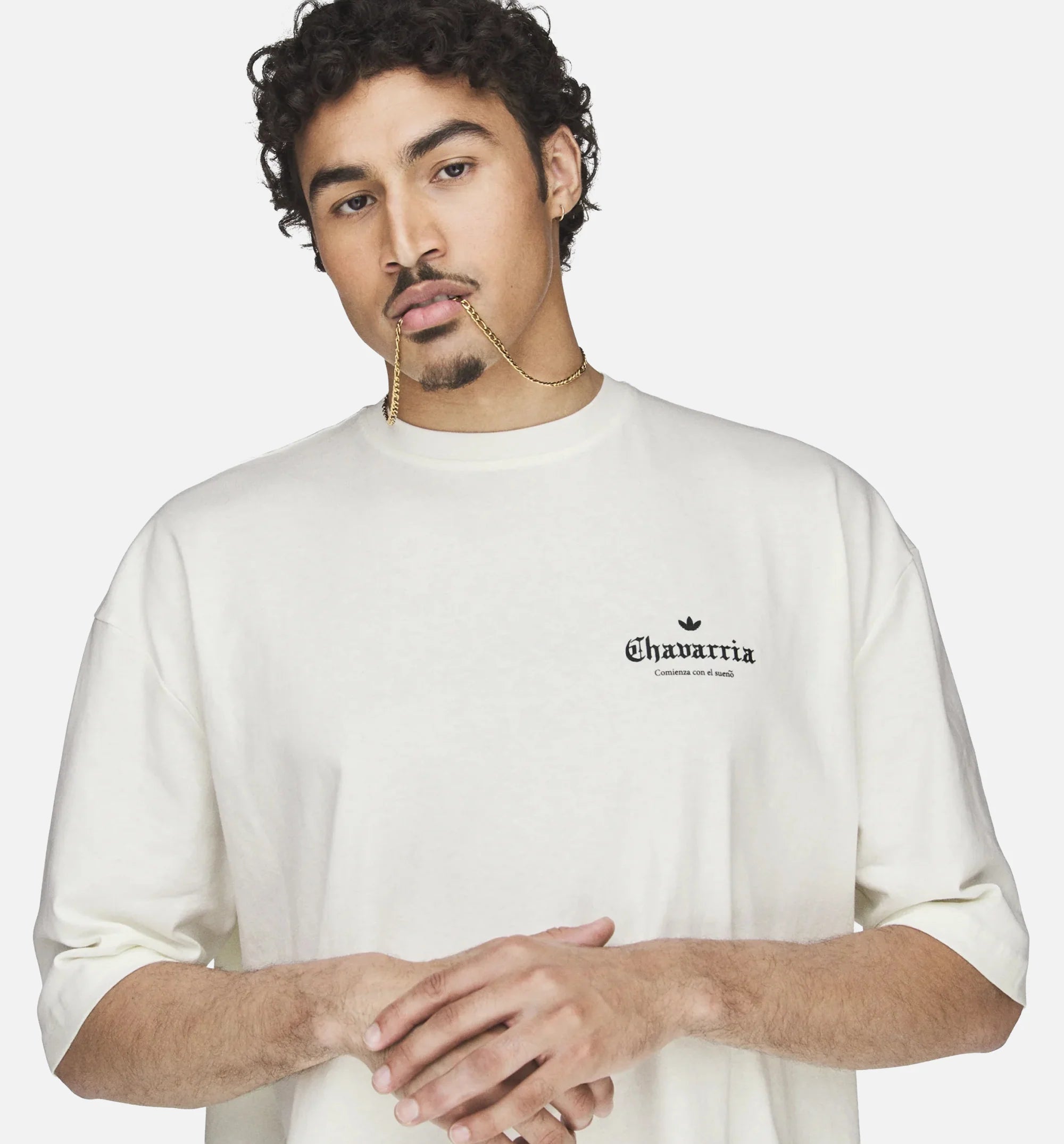 Chavarria Graphic Mens Short Sleeve Shirt Off White
