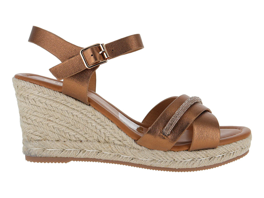 Sandalias de Plataforma Roze Color Bronce para Mujer