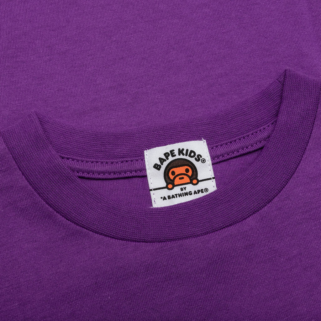 Kids Colors Side Shark Tee Purple