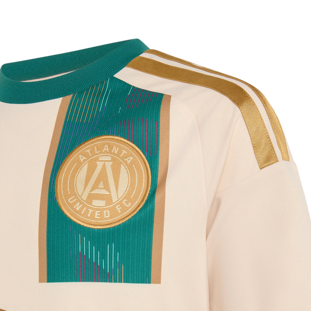 adidas Atlanta United FC Away Youth Soccer Jersey 26 27 Beige