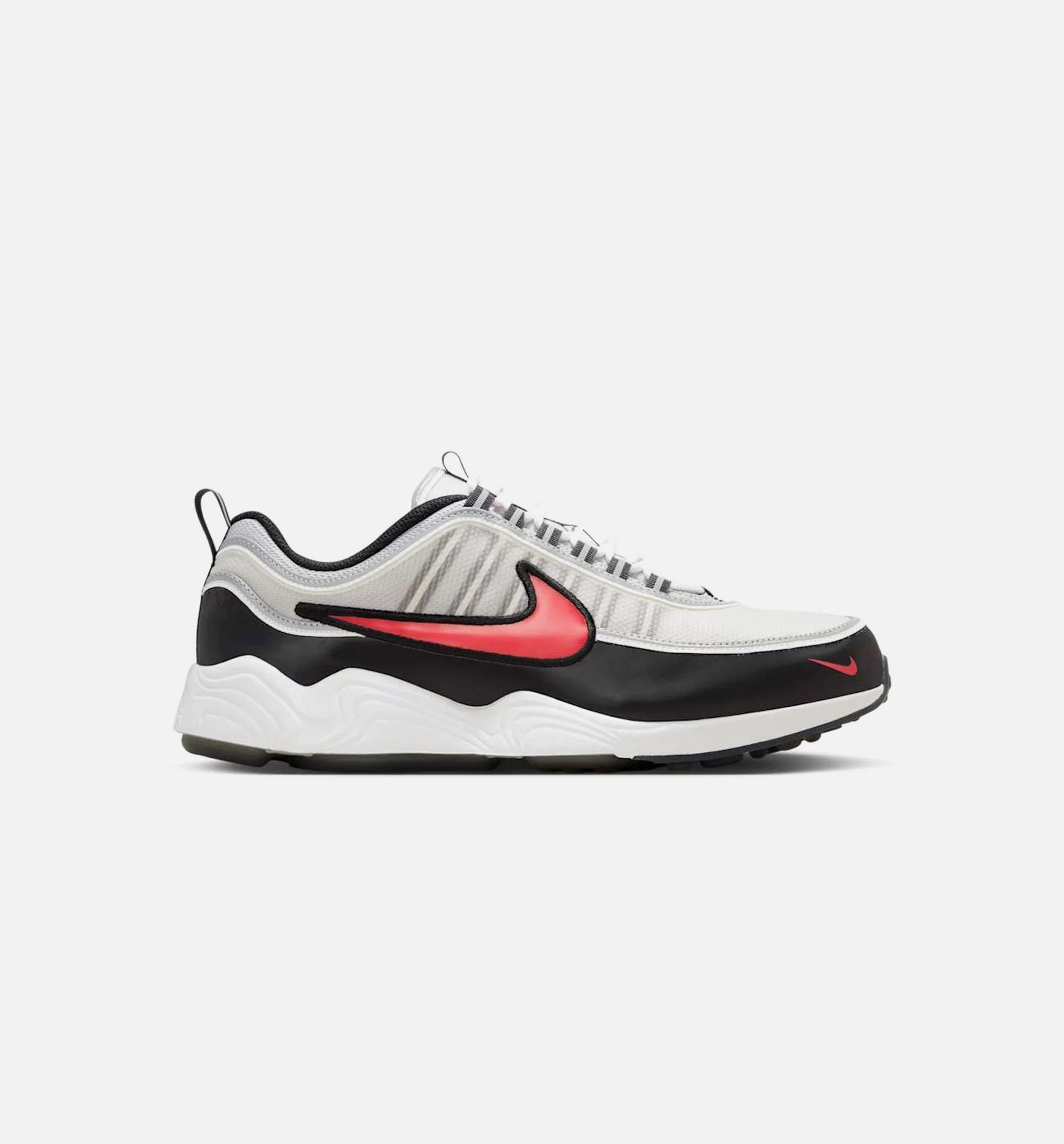Air Zoom Spiridon Mens Lifestyle Shoe Metallic Silver Sport Red Black White