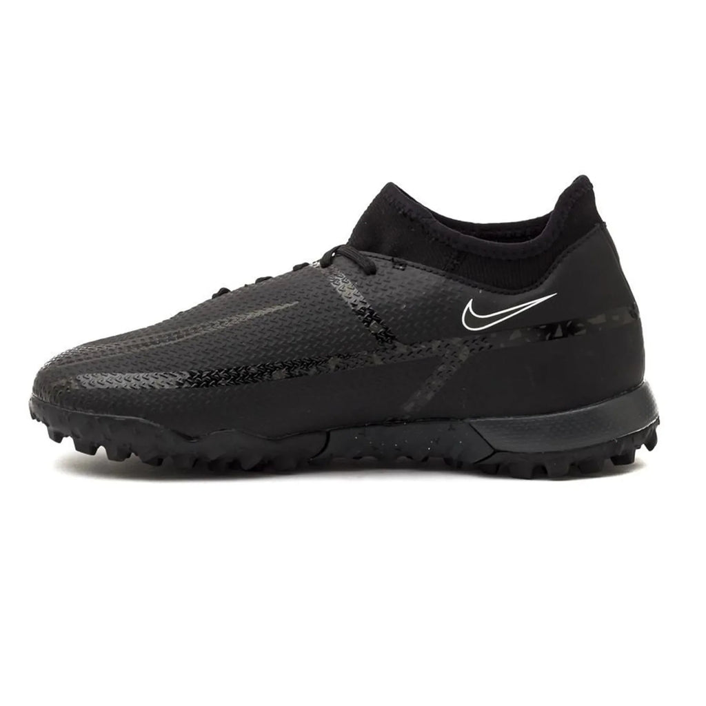 Nike Phantom GT2 Academy DF TF Turf Soccer Cleats Black Smoke Grey White