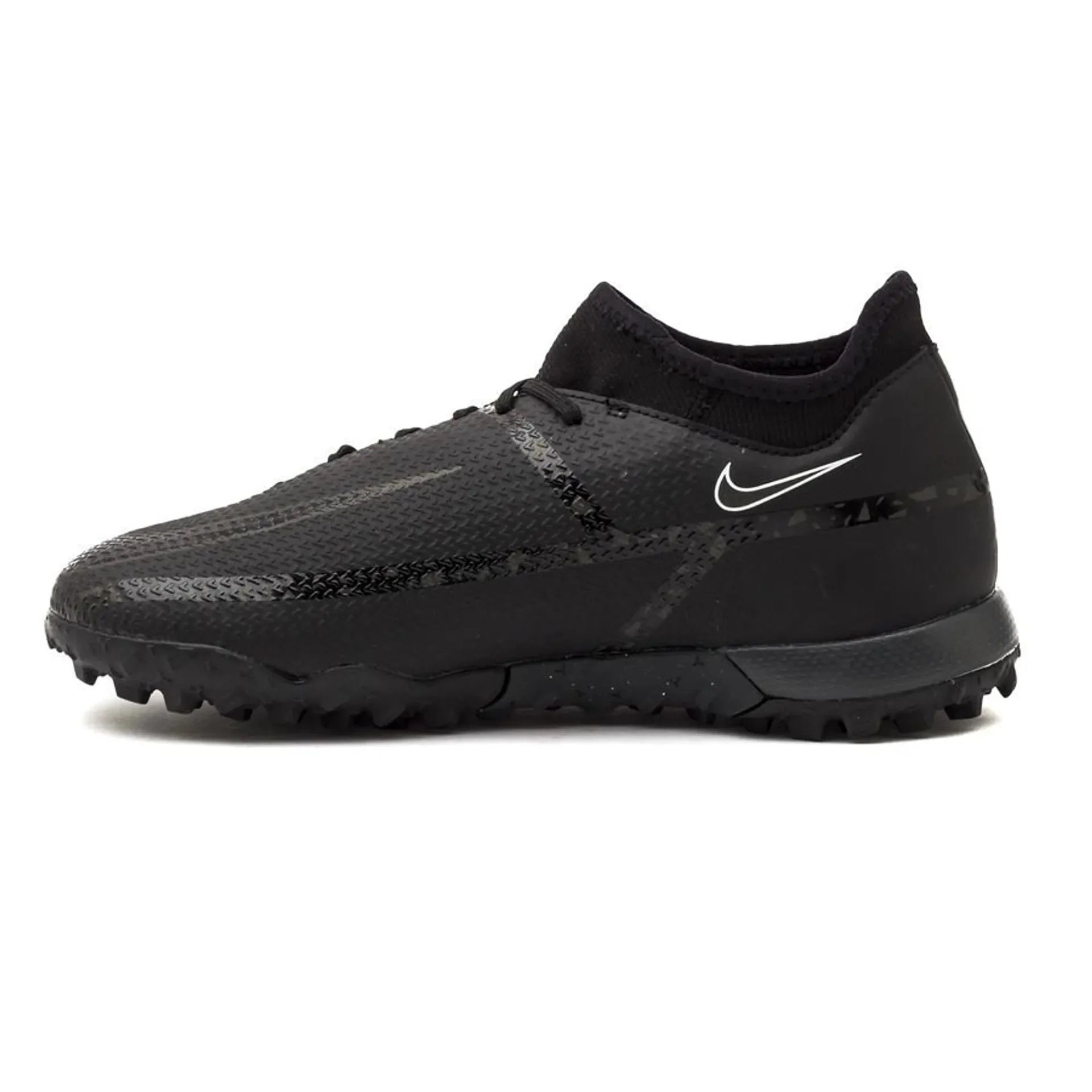 Nike Phantom GT2 Academy DF TF Turf Soccer Cleats Black Smoke Grey White
