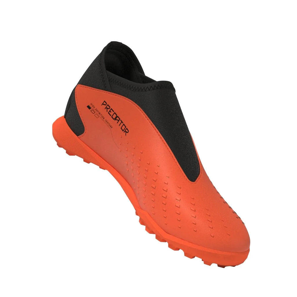 adidas Predator Accuracy3 Laceless TF Turf Youth Soccer Cleats Solar Orange Black