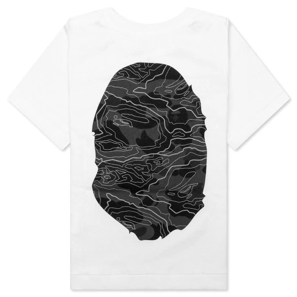Kids Layered Line Camo Big Ape Head Tee White Black