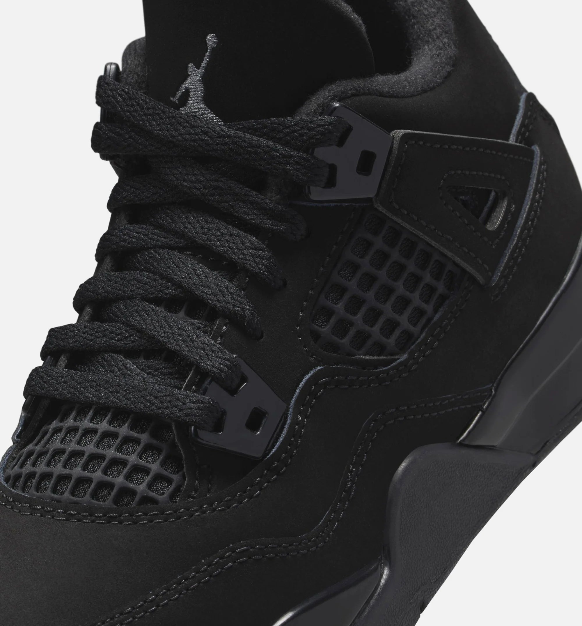 Air Jordan 4 Retro Black Cat Preschool Lifestyle Shoe Black Black Light Graphite