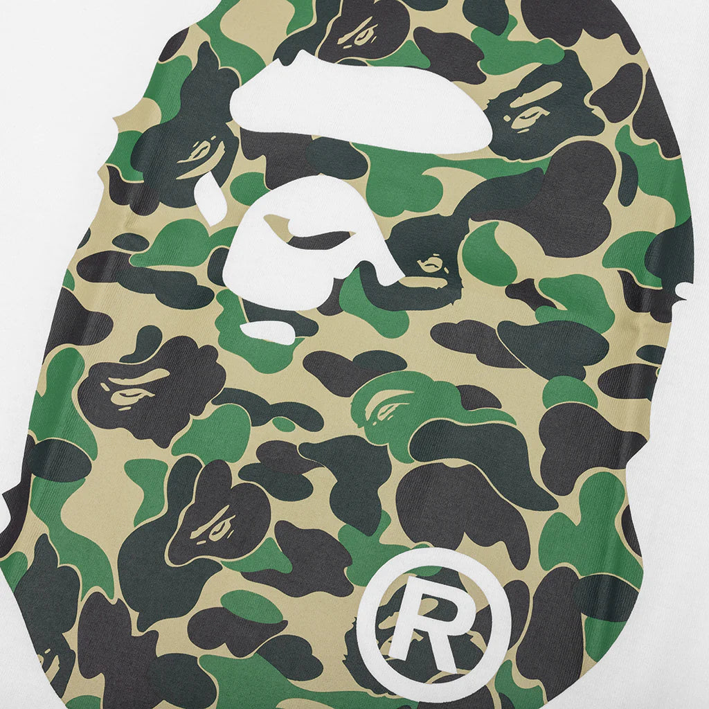 ABC Camo Big Ape Head Tee White Green