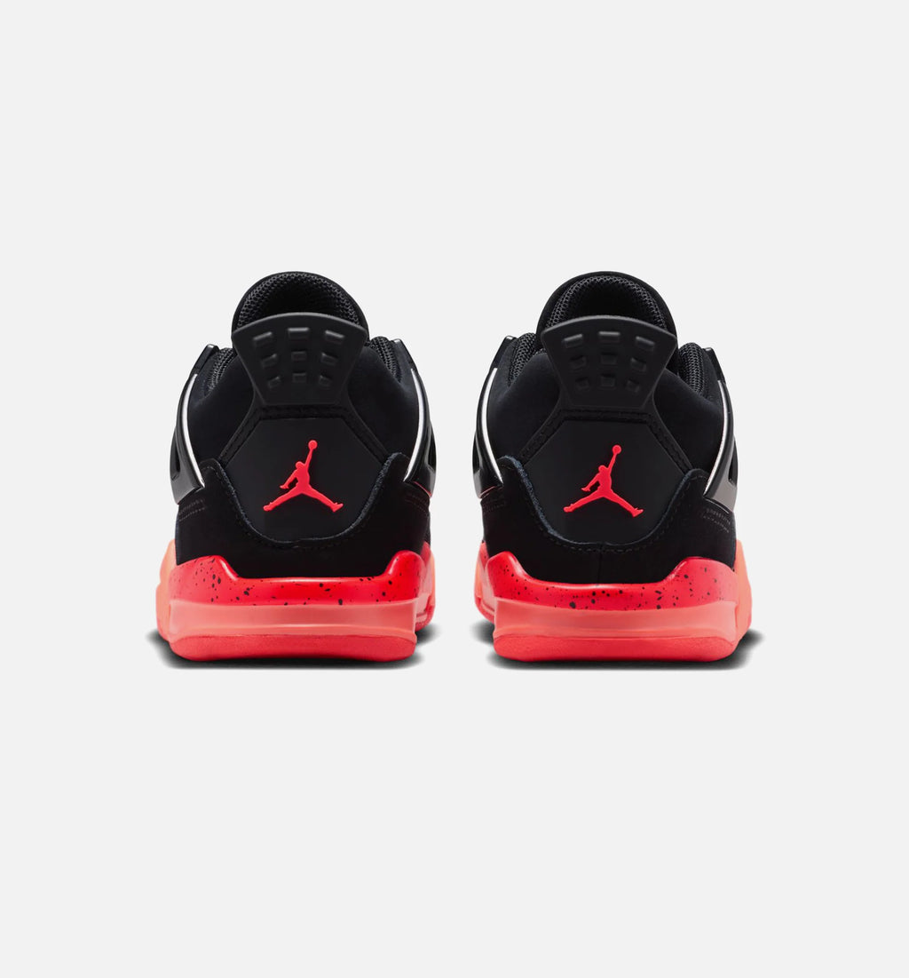 Air Jordan 4 Retro Black Infrared 23 Infant Toddler Lifestyle Shoe Black Infrared 23 Bright Mango Free Shipping