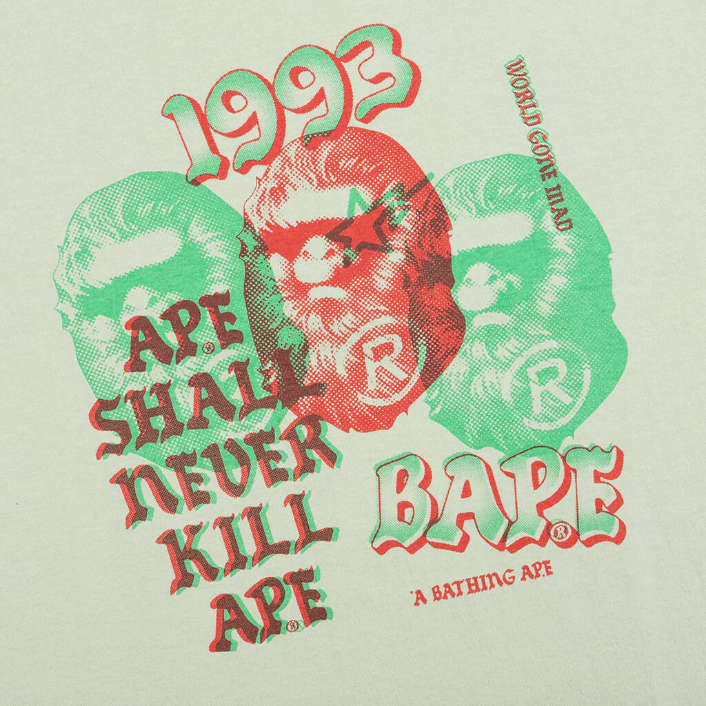 Pigment Three Ape Head Tee Green