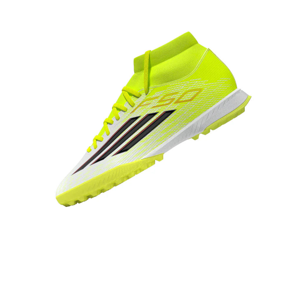 adidas F50 League Mid Cut TF Turf Mens Soccer Cleats Yellow Black Red