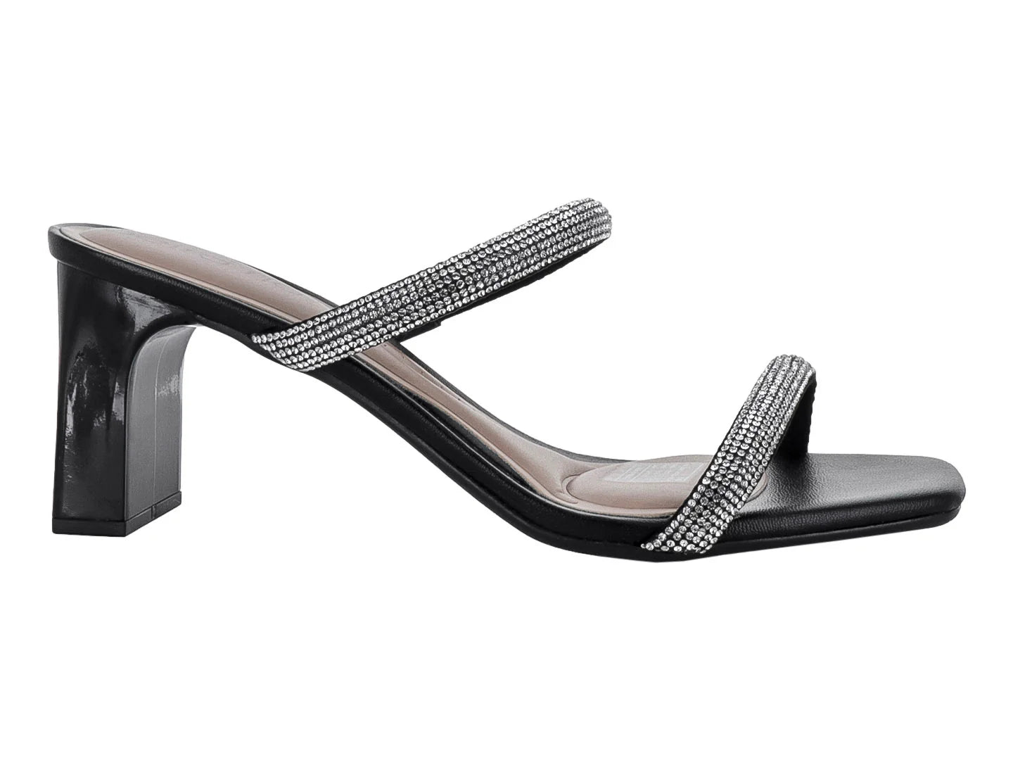 Sandalias Beira Rio Negro con Cristales para Mujer