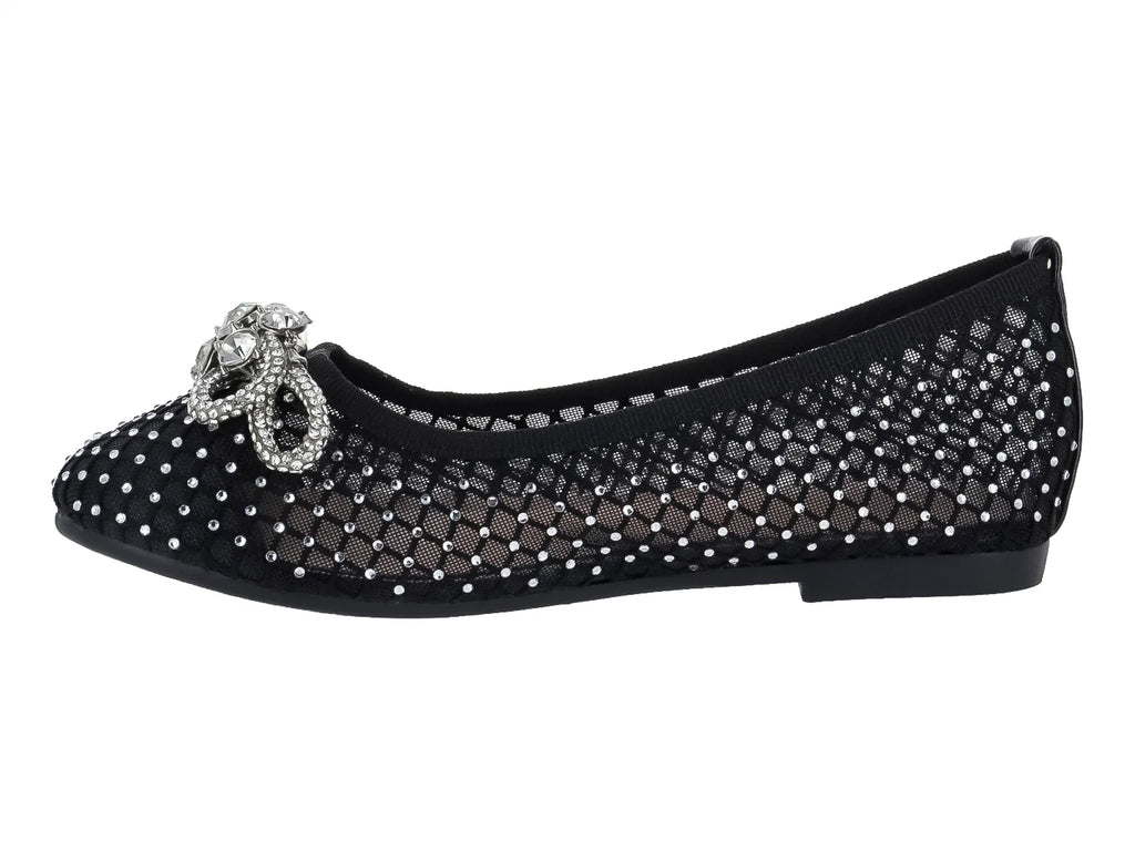 Zapatos Flats Roze Negros para Niña