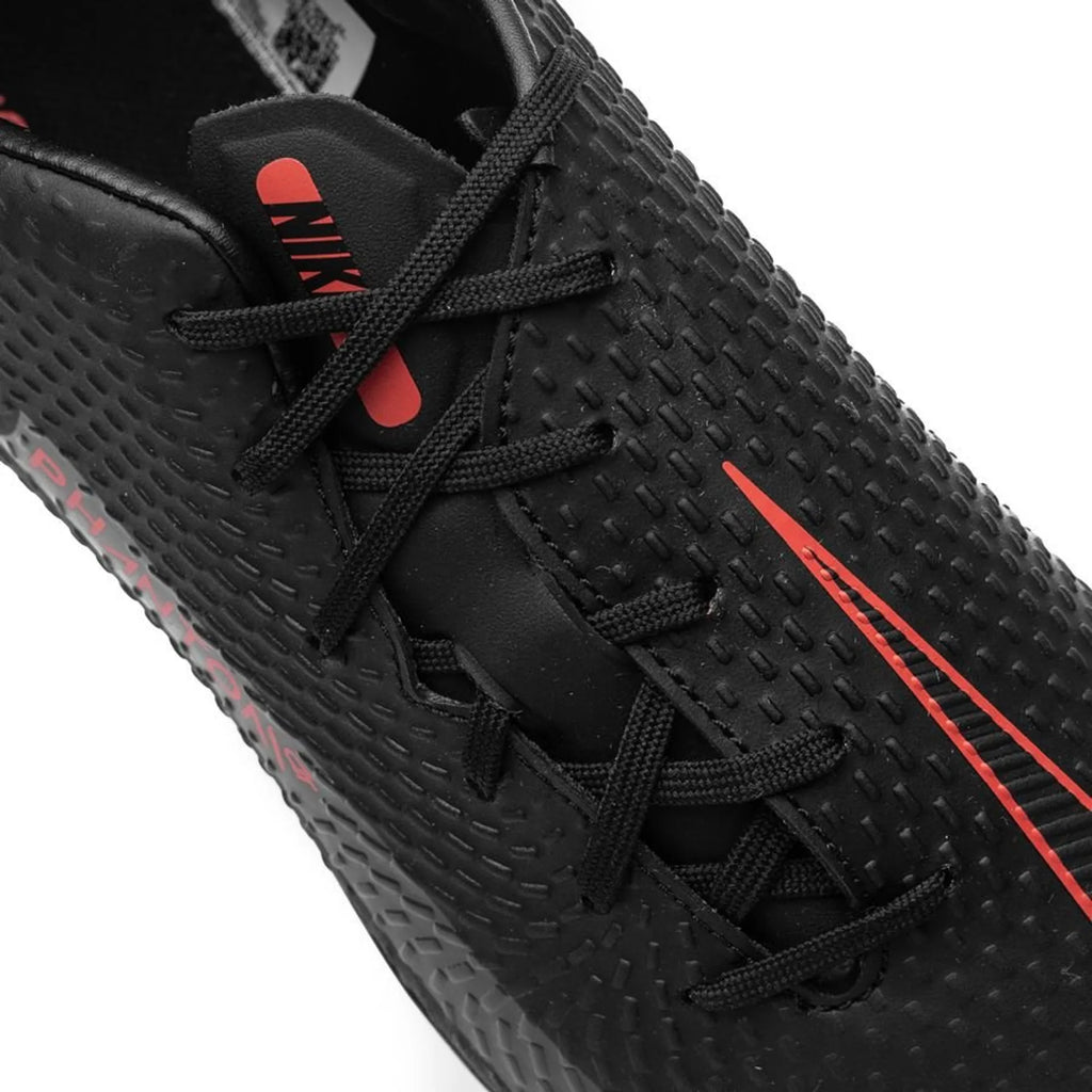 Nike Phantom GT Academy AG Artificial Grass Soccer Cleats Black Chile Red Dark Smoke Grey