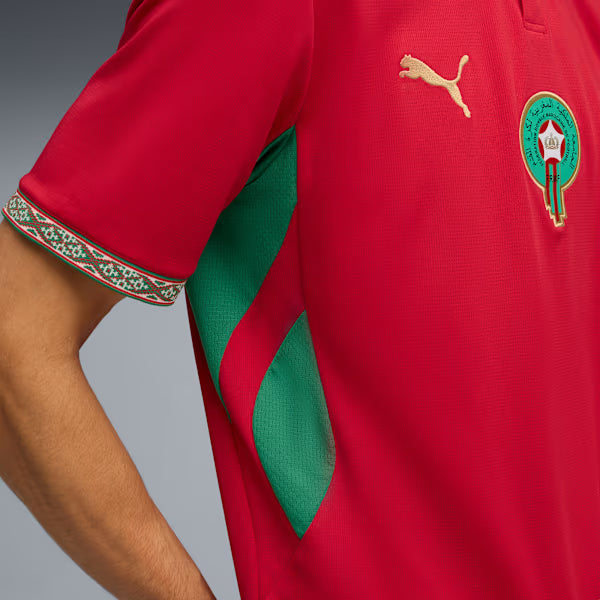 PUMA Morocco Home Mens Soccer Jersey 2026 Red Gold