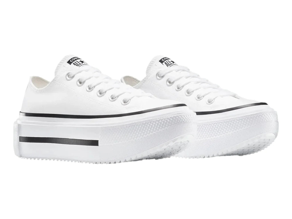 Tenis Converse Double Stack Blanco y Negro para Mujer