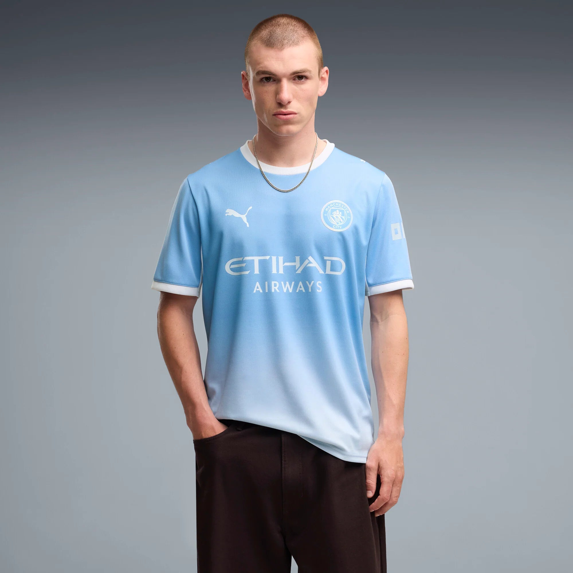 PUMA Manchester City Home Mens Soccer Jersey 2026 Light Blue Icy Blue
