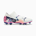 PUMA Future 7 Match Volume UP FG AG Multi Ground Soccer Cleats White Blue Pink