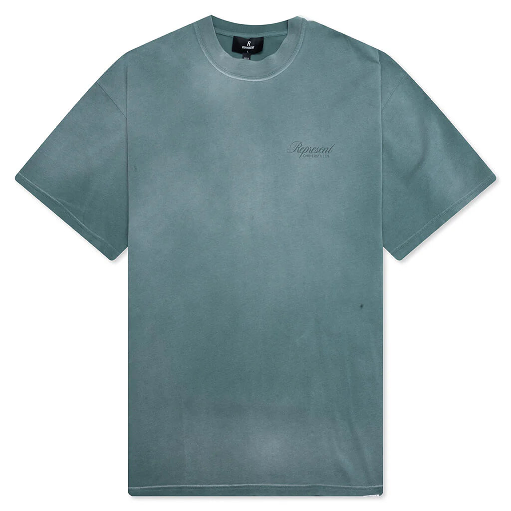 Owner Club Script T Shirt Vintage Green