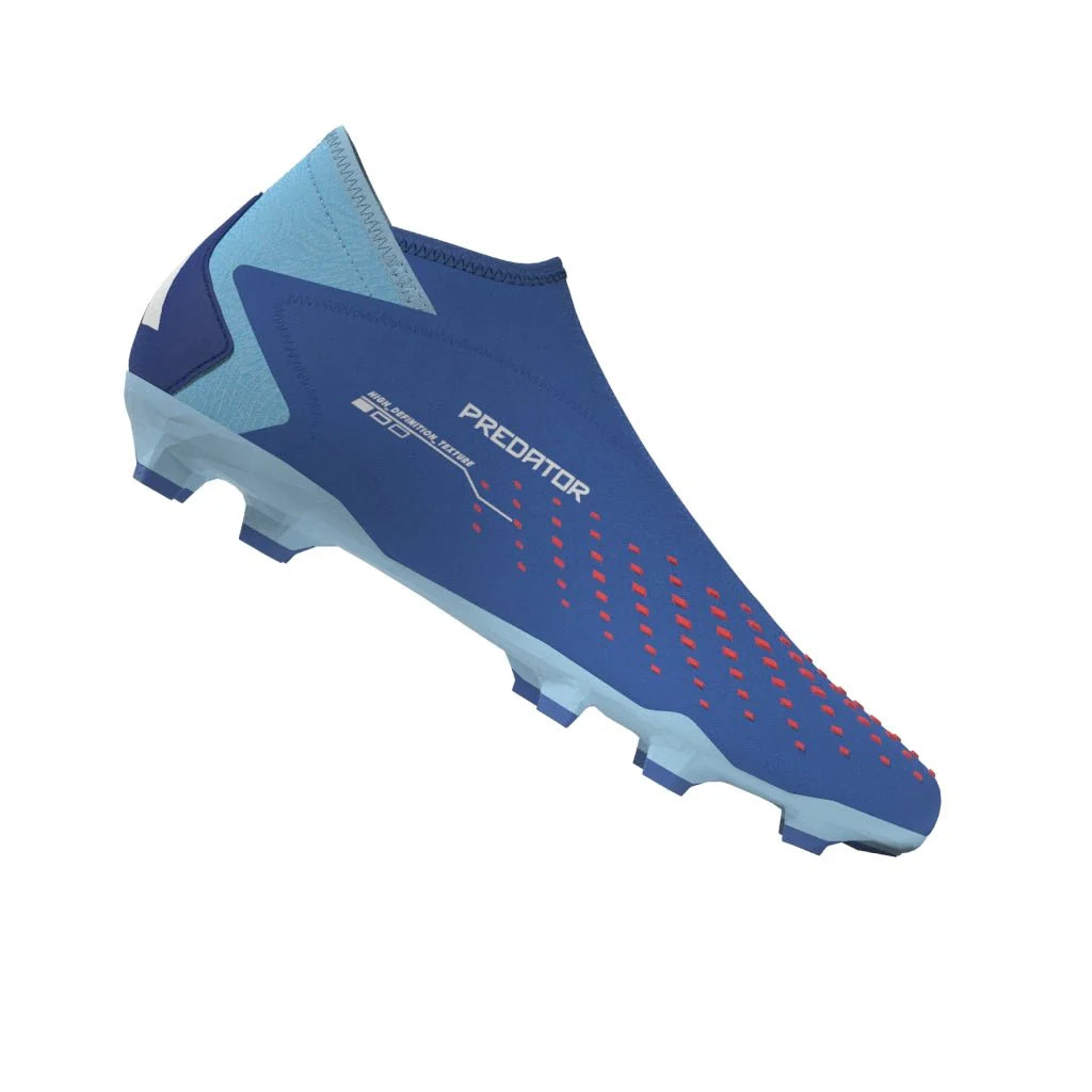 adidas Predator Accuracy3 Laceless FG Firm Ground Soccer Cleats Bright Royal Cloud White Bliss Blue