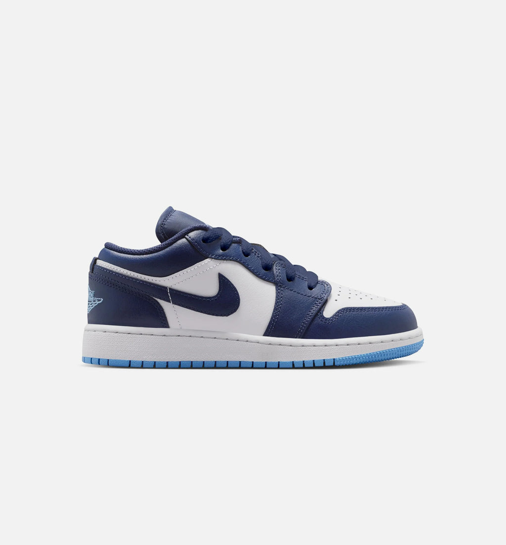 Air Jordan 1 Low Grade School Lifestyle Shoe Midnight Navy University Blue White