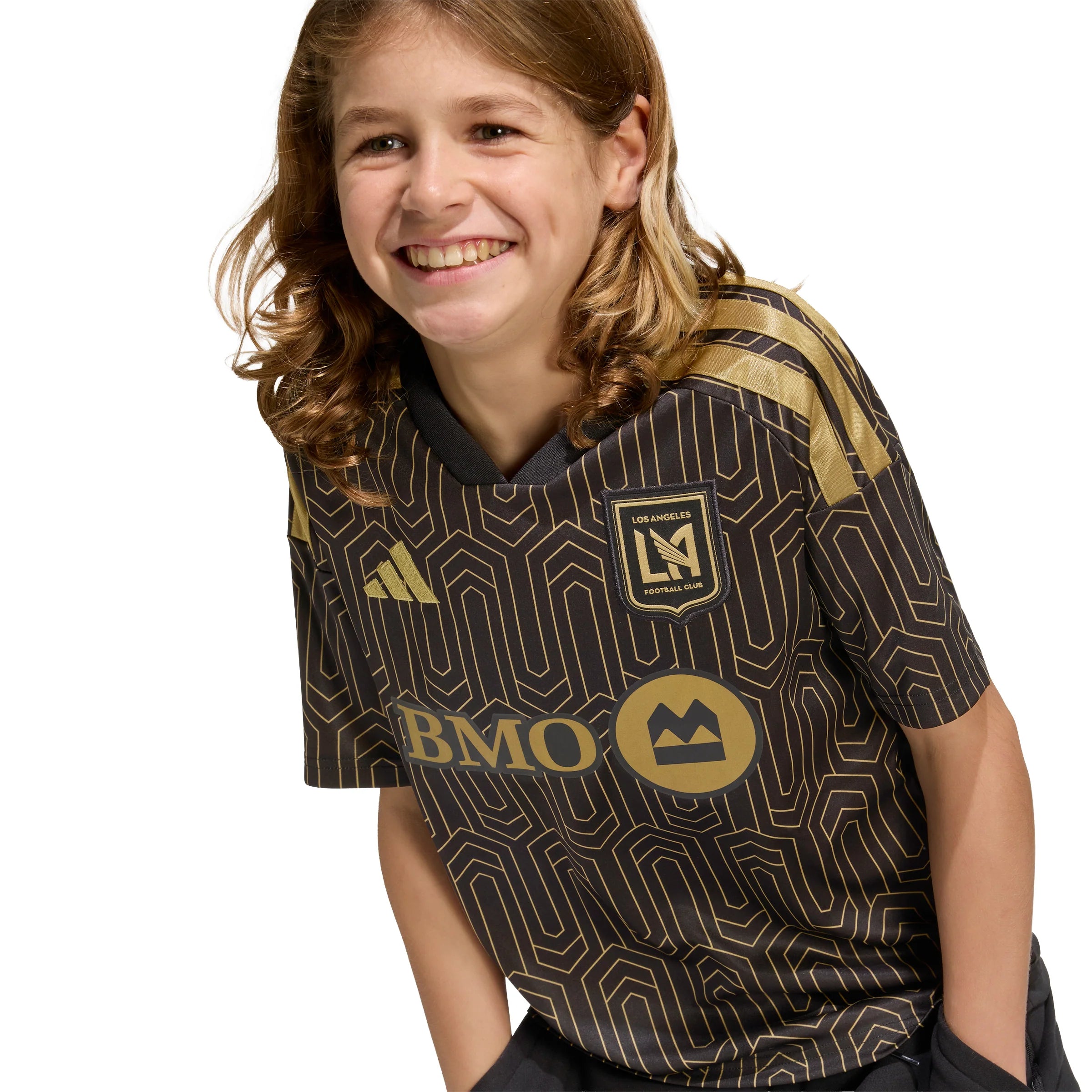 adidas Los Angeles FC Home Youth Soccer Jersey 26 27 Black